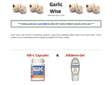Tablet Screenshot of garlicwise.com